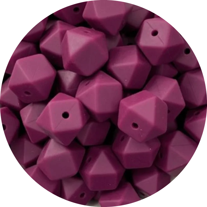 14mm Hexagon Merlot #24