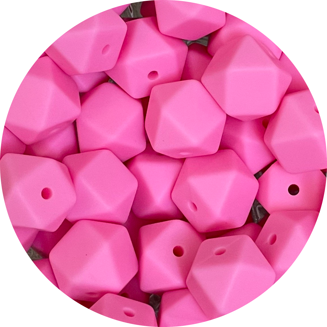 14mm Hexagon Bubblegum #89