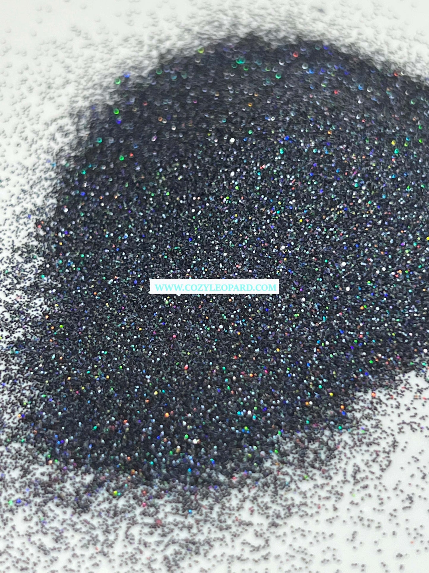 Black Holographic Super Fine Glitter