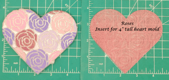 4" Heart Inserts - Silicone Freshie Molds