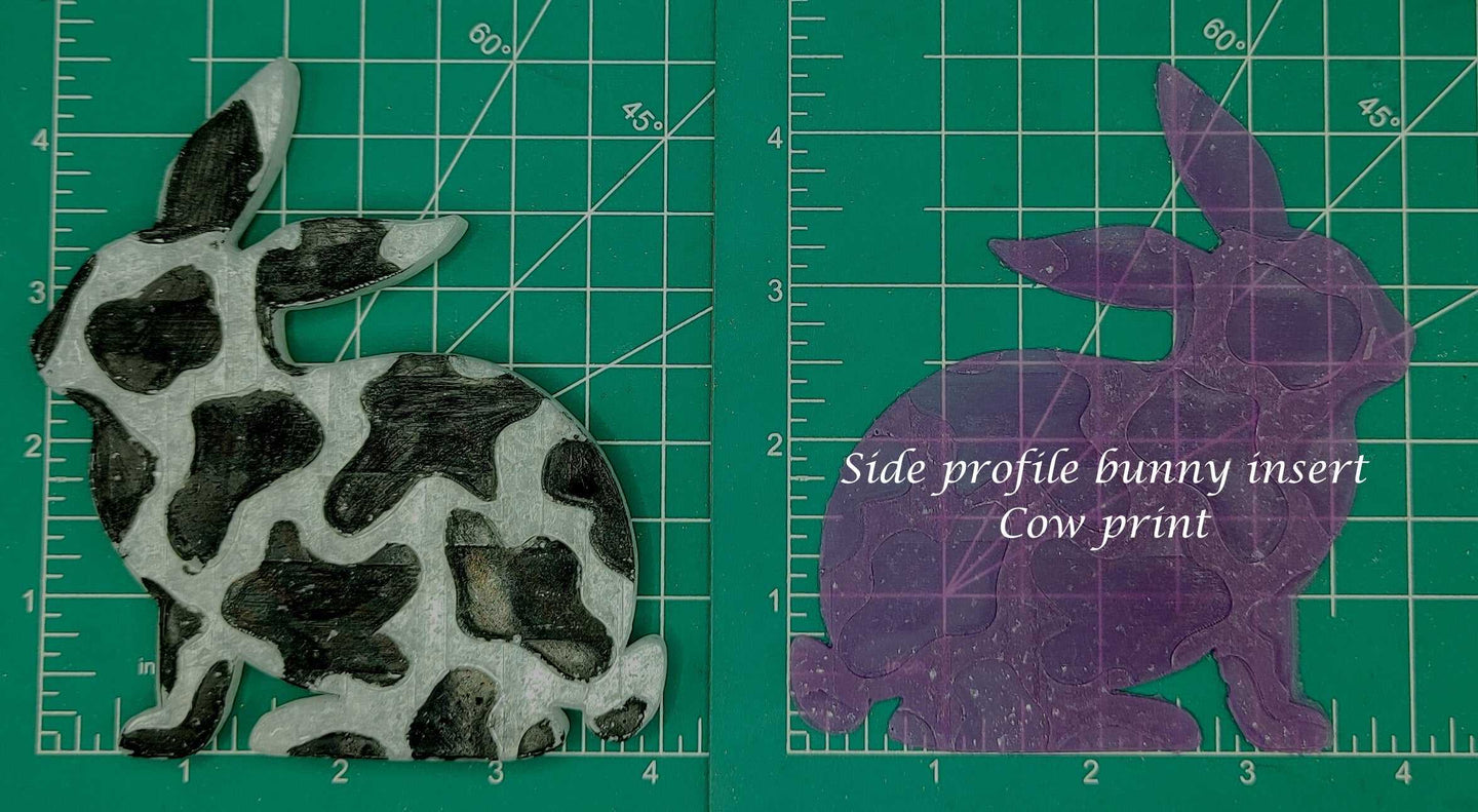 Easter Bunny Side Profile Inserts - Silicone Freshie Mold