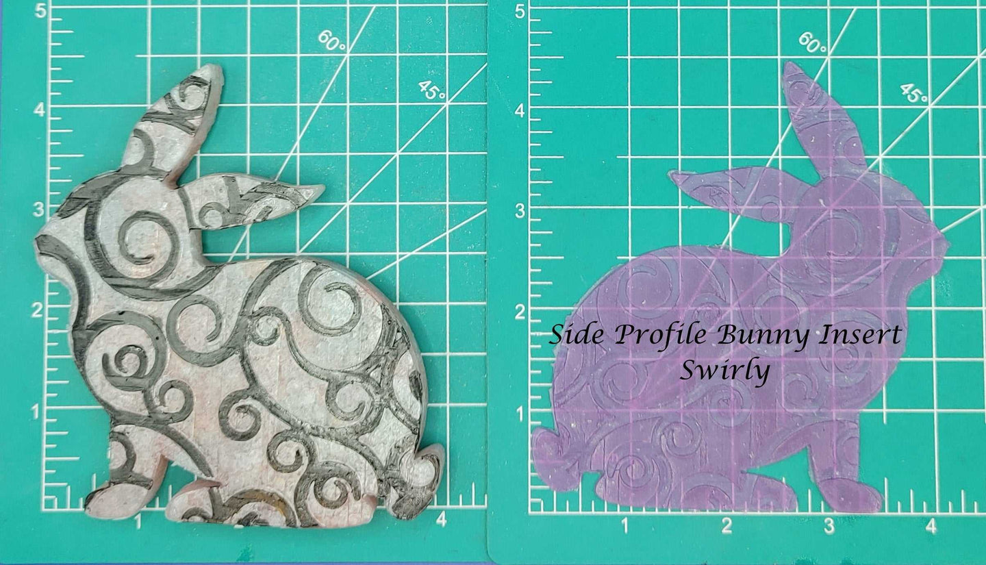 Easter Bunny Side Profile Inserts - Silicone Freshie Mold