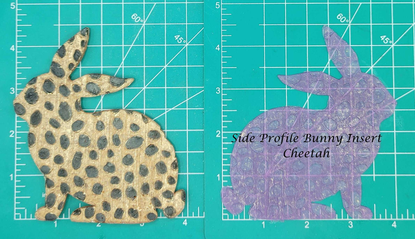Easter Bunny Side Profile Inserts - Silicone Freshie Mold