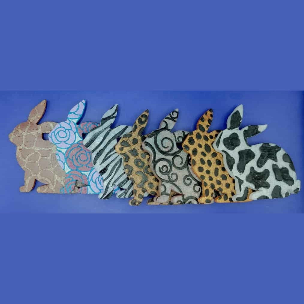 Easter Bunny Side Profile Inserts - Silicone Freshie Mold