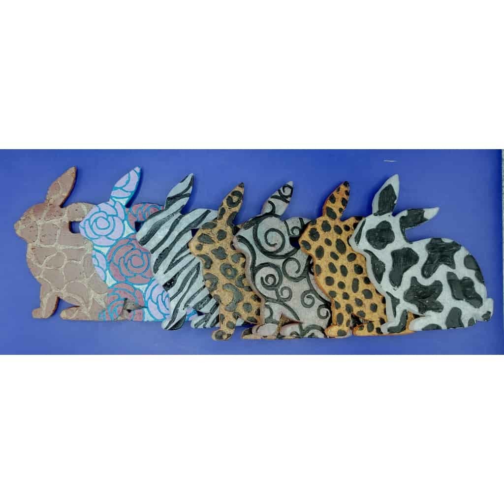 Easter Bunny Side Profile Inserts - Silicone Freshie Mold