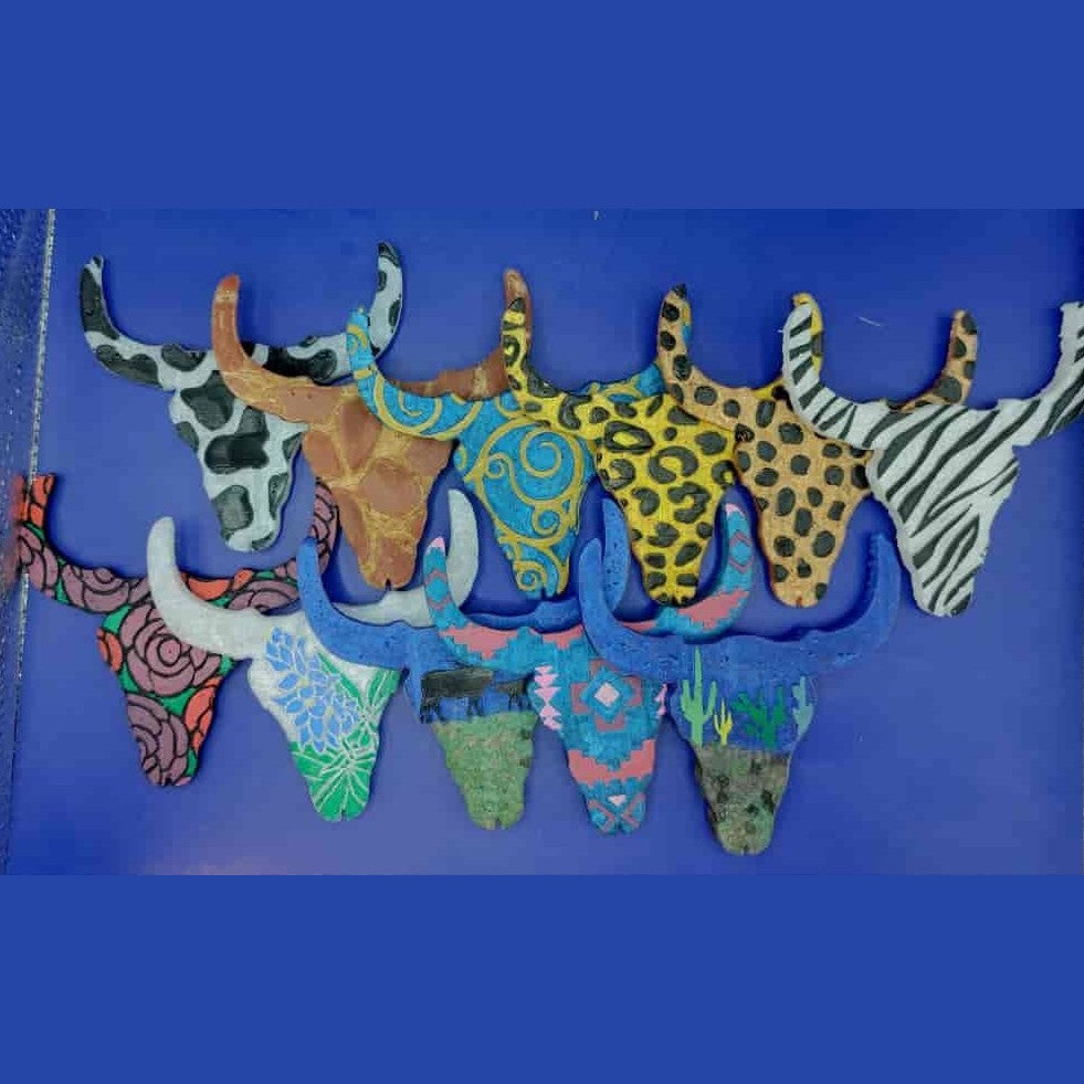 Steer Skull Inserts - Silicone Freshie Mold