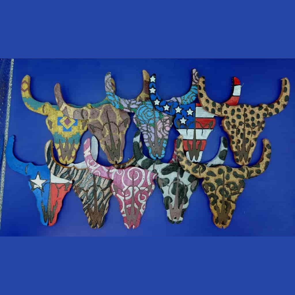 Steer Skull Inserts - Silicone Freshie Mold