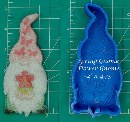 Spring Flower Gnome - Silicone freshie mold - Silicone Mold