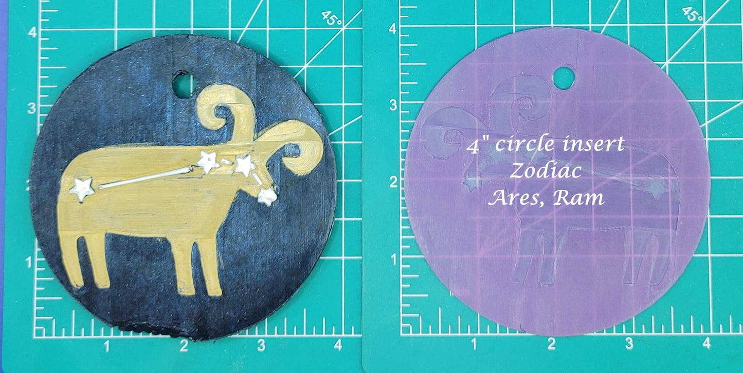 Zodiac Inserts for 4" Circle molds - Silicone Freshie Molds