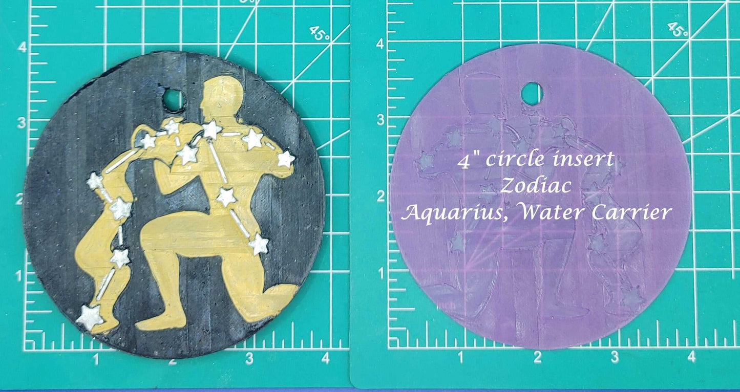 Zodiac Inserts for 4" Circle molds - Silicone Freshie Molds - Silicone Mold