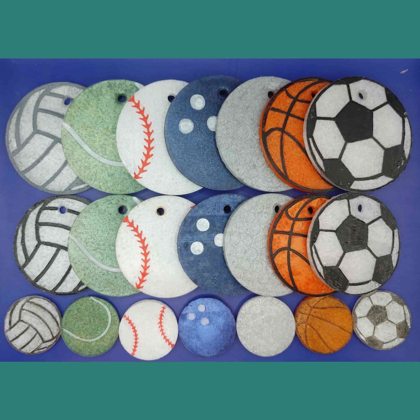 3.5" Circle Sports Ball Inserts - Silicone Freshie Mold