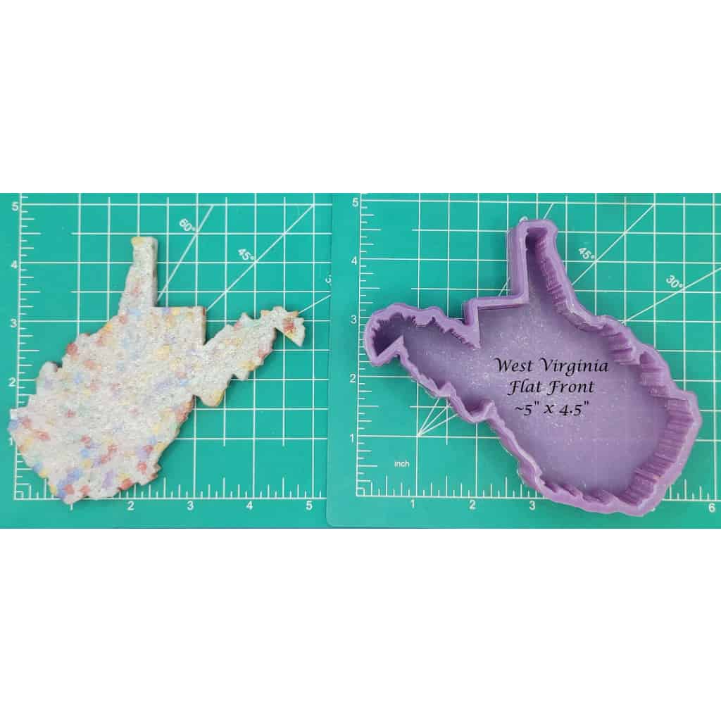 West Virginia - Flat Front - Silicone Freshie Mold