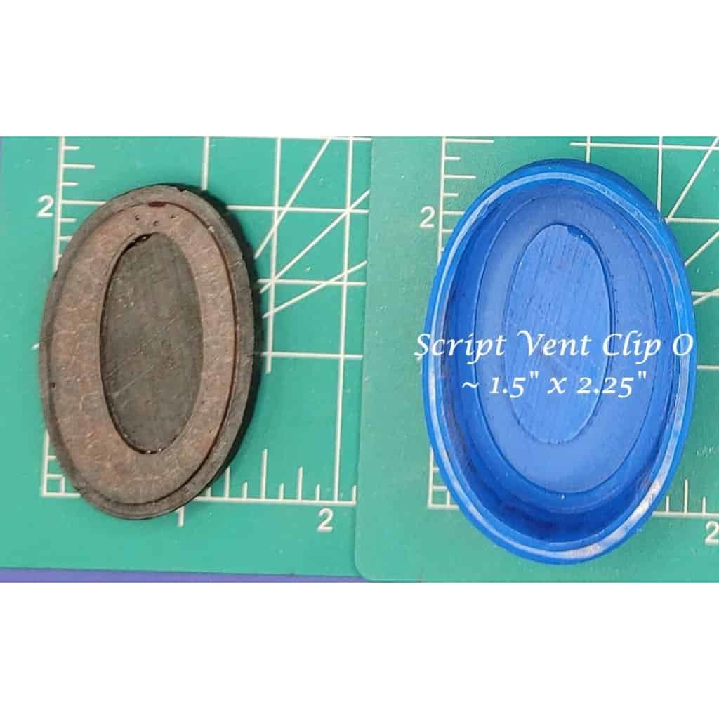 Vent Clip Script Alphabet - Silicone Freshie Molds