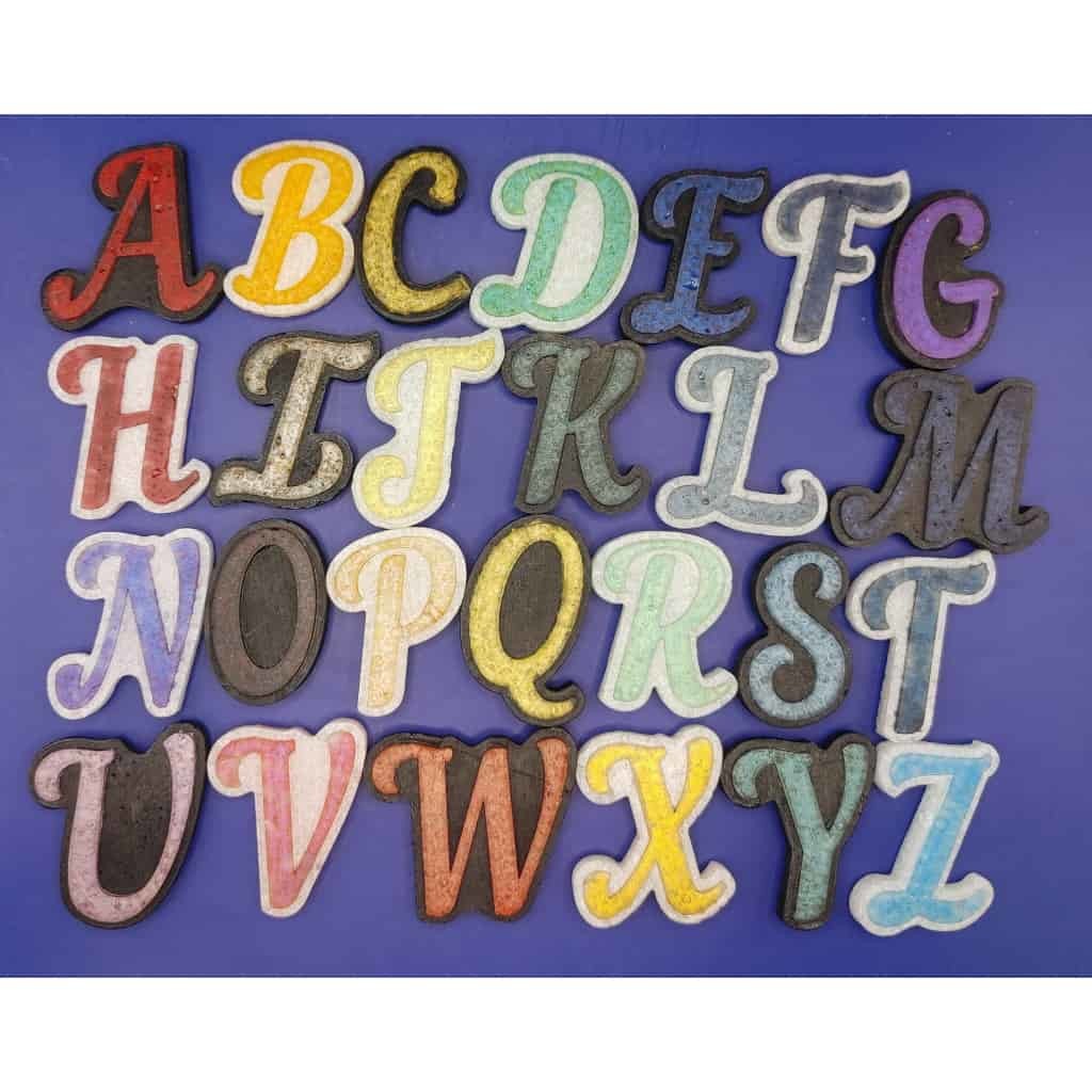 Vent Clip Script Alphabet - Silicone Freshie Molds - Silicone Mold