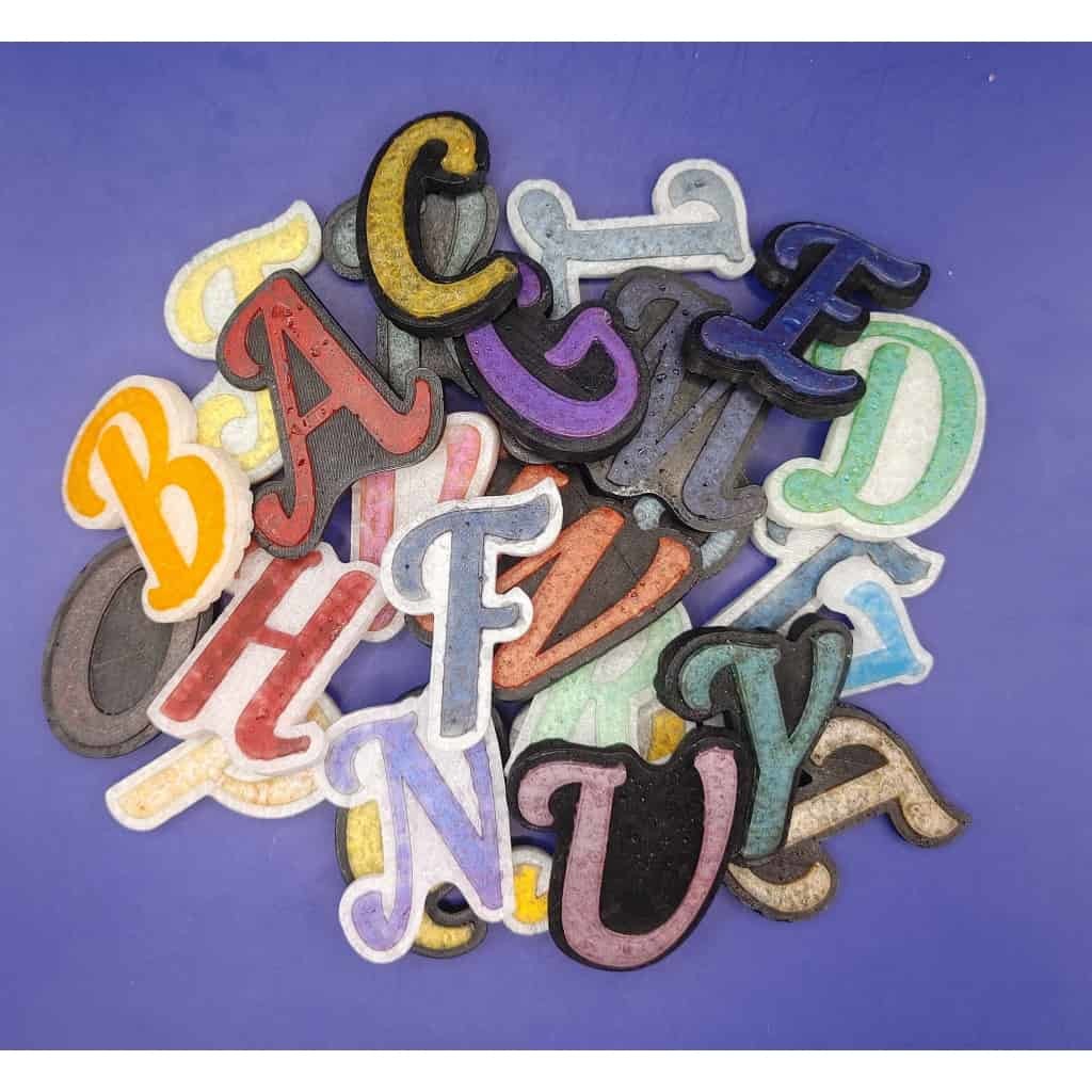 Vent Clip Script Alphabet - Silicone Freshie Molds