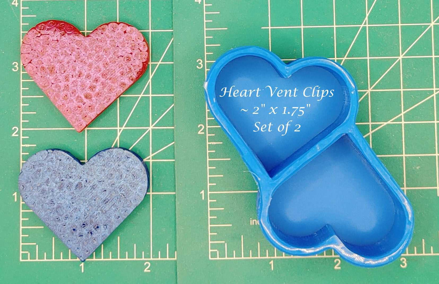 Heart Vent Clip tray - Silicone Freshie Molds