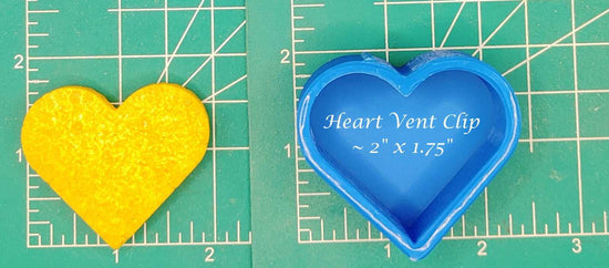 Heart Vent Clips - Silicone Freshie Molds - Silicone Mold