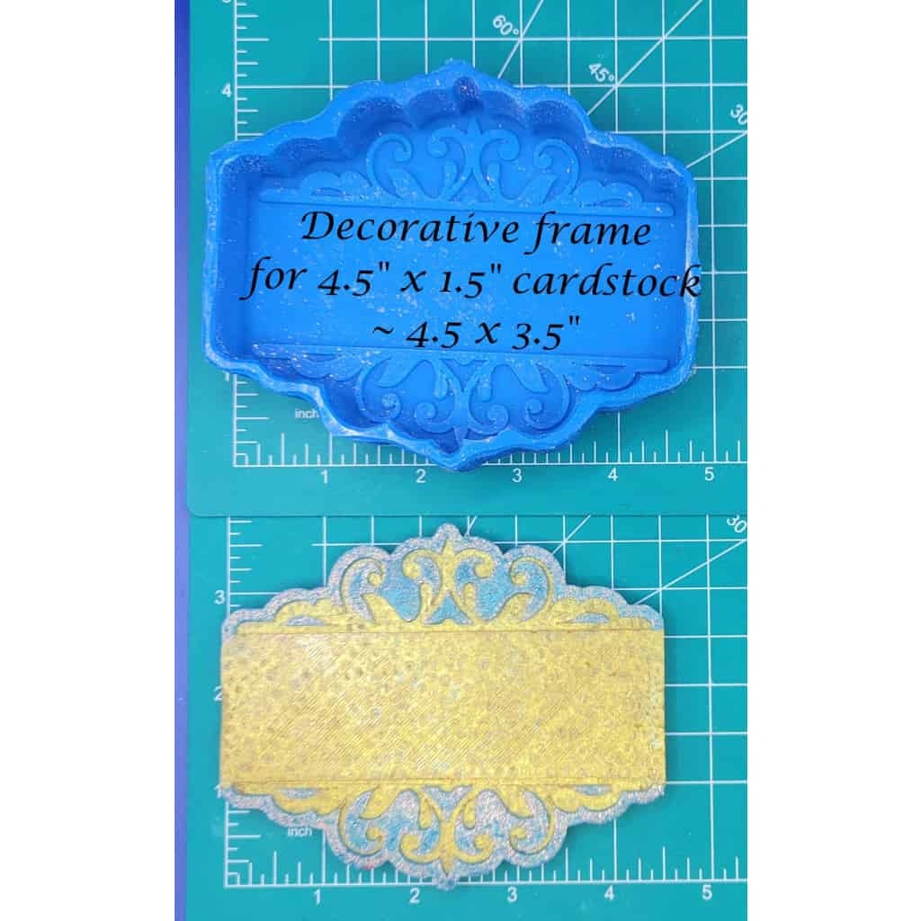 Frame for Rectangle Cardstock - Silicone Freshie Mold