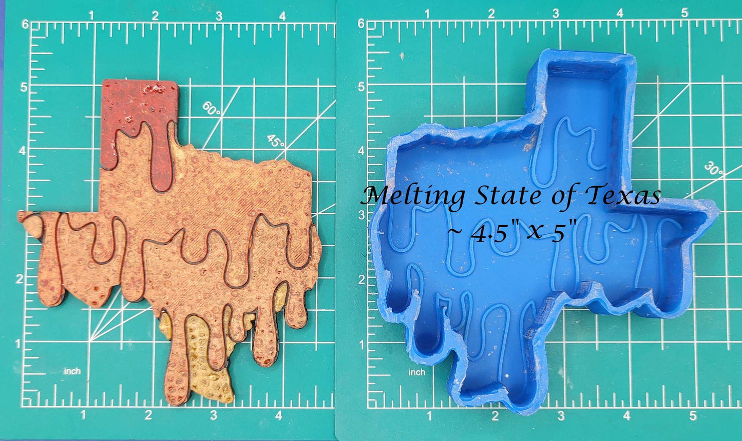 Melting State of Texas - Silicone Freshie Mold