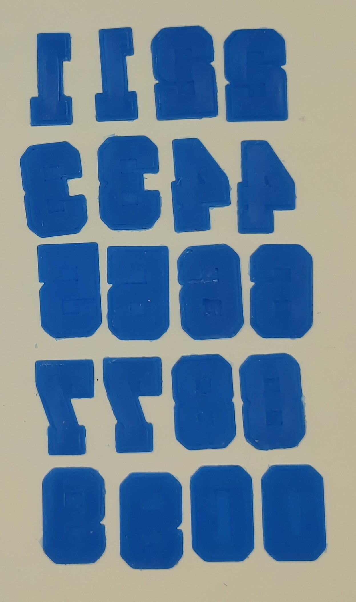 Varsity Number Inserts for any mold - Silicone Freshie Mold