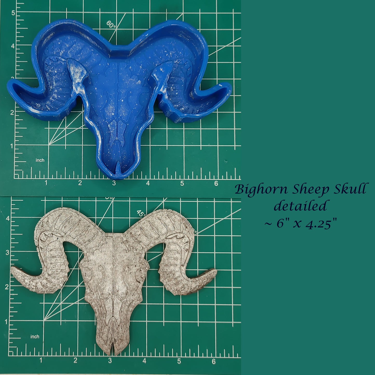 Bighorn Sheep Skull - Detailed - Silicone Freshie Mold