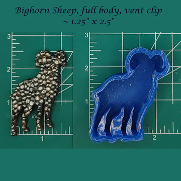Bighorn Sheep - Flat Front - Silicone Freshie Mold