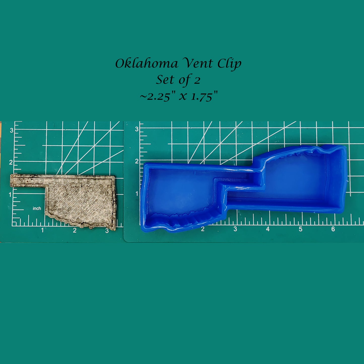 Oklahoma Vent Clip Tray - Silicone Freshie Mold