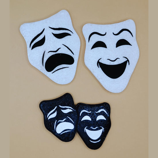 Theater Masks, small- Silicone Freshie Molds
