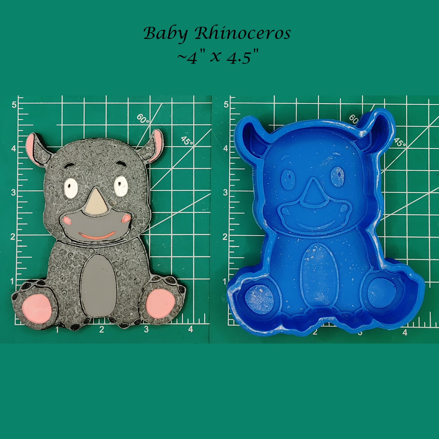 Baby Rhinoceros - Silicone Freshie Mold