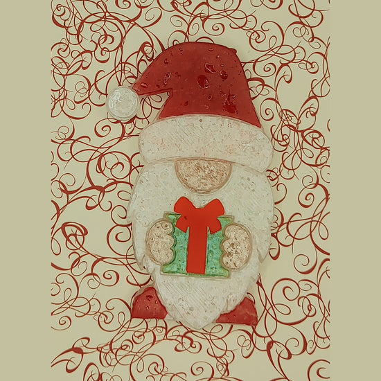 Christmas Gnome with Present - Silicone Freshie Mold