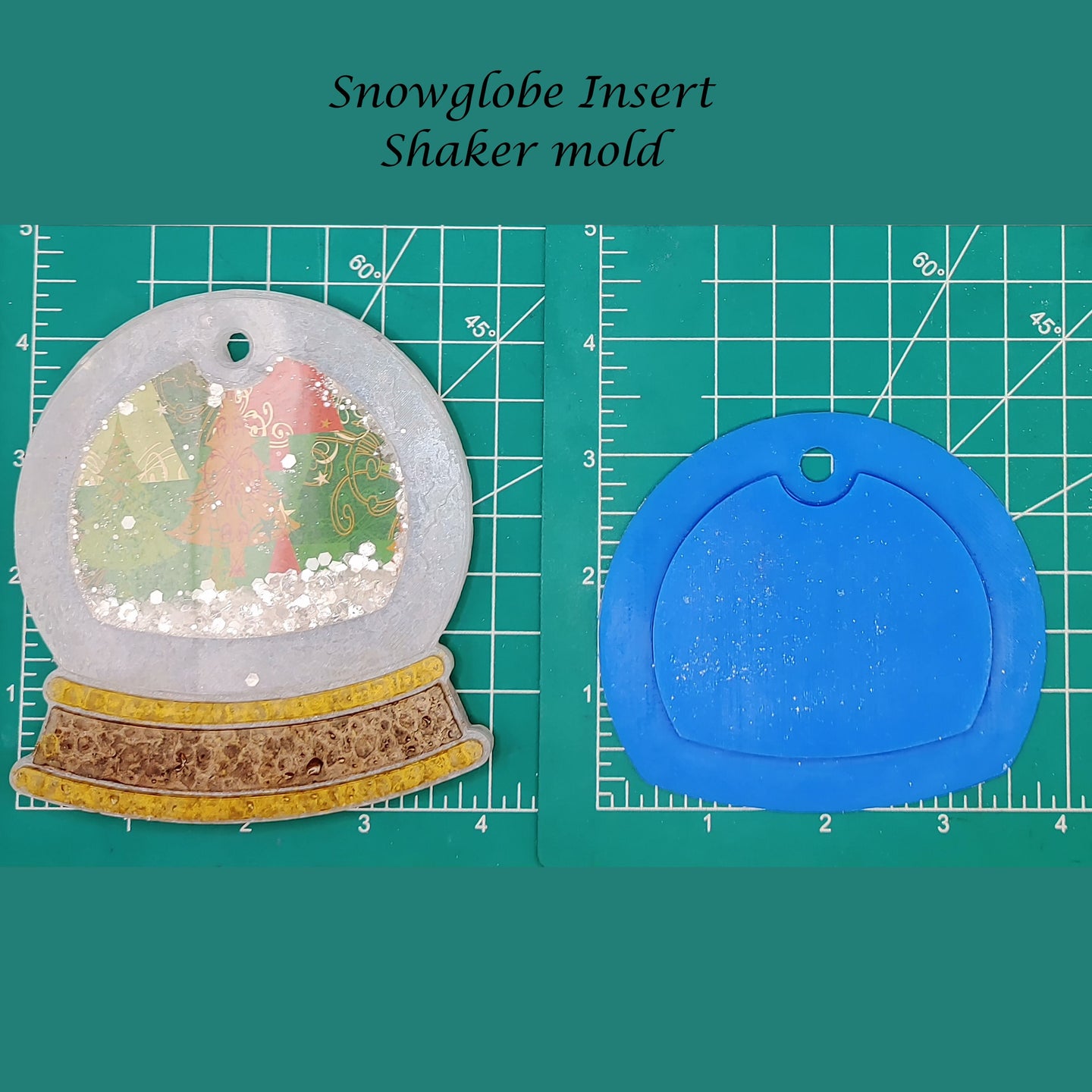 Snowglobe shaker mold insert plastic covers