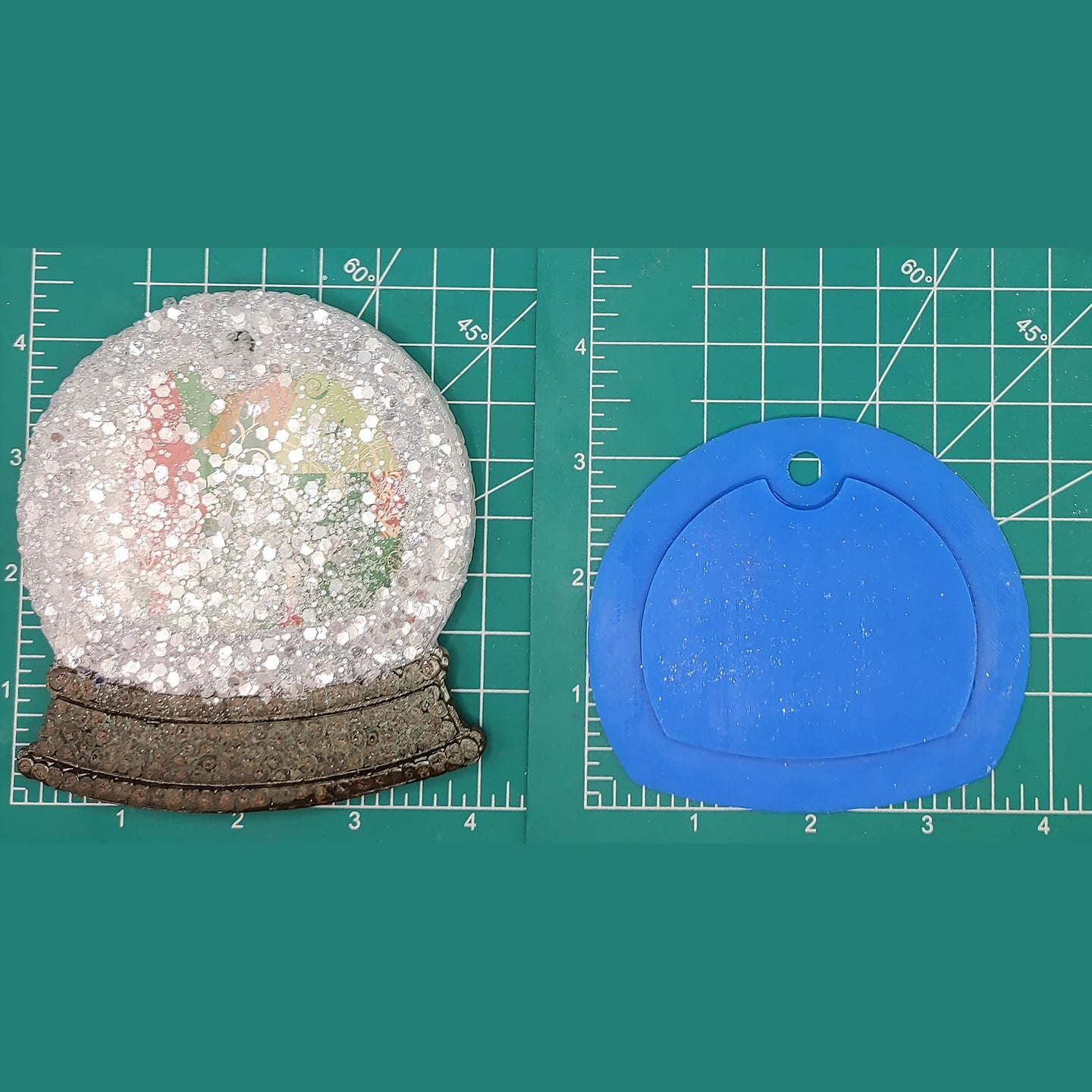 Snowglobe shaker mold insert plastic covers