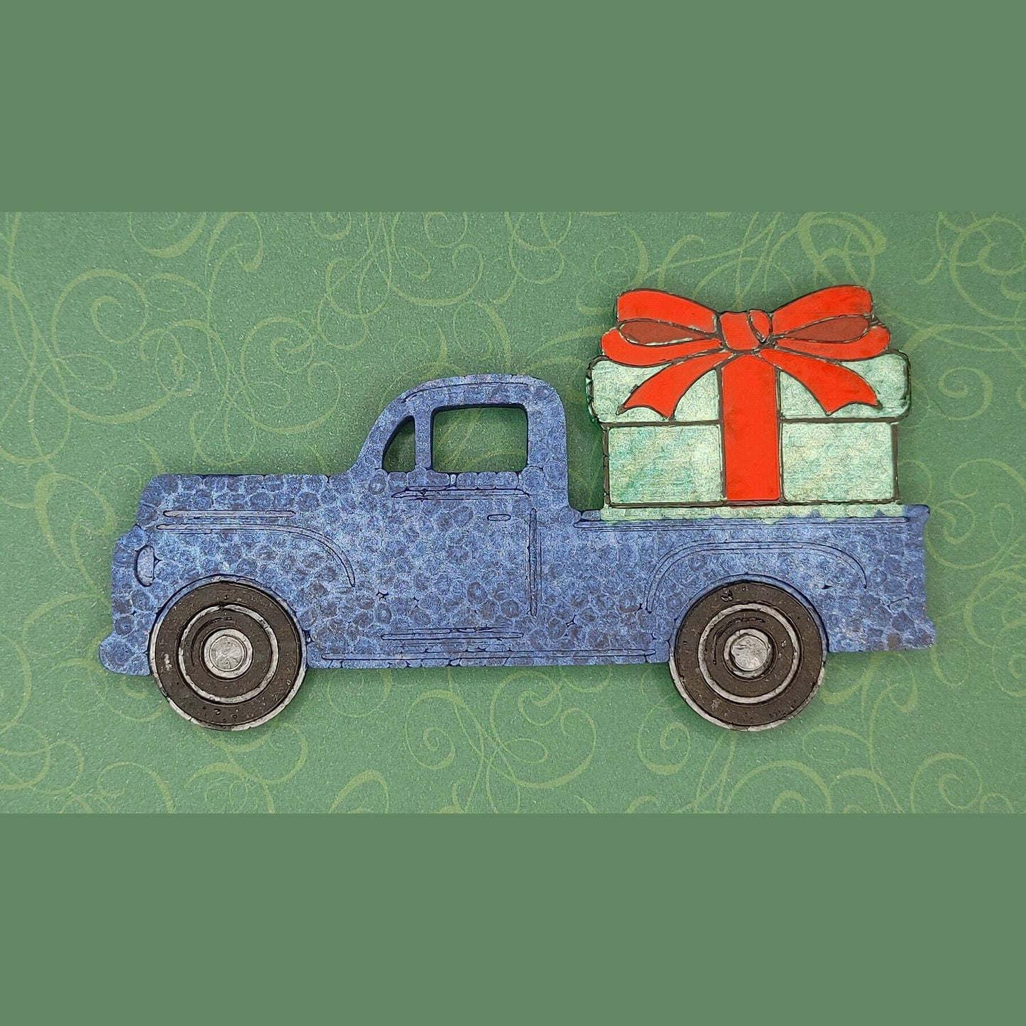 Christmas Truck with Present - Silicone Freshie Mold
