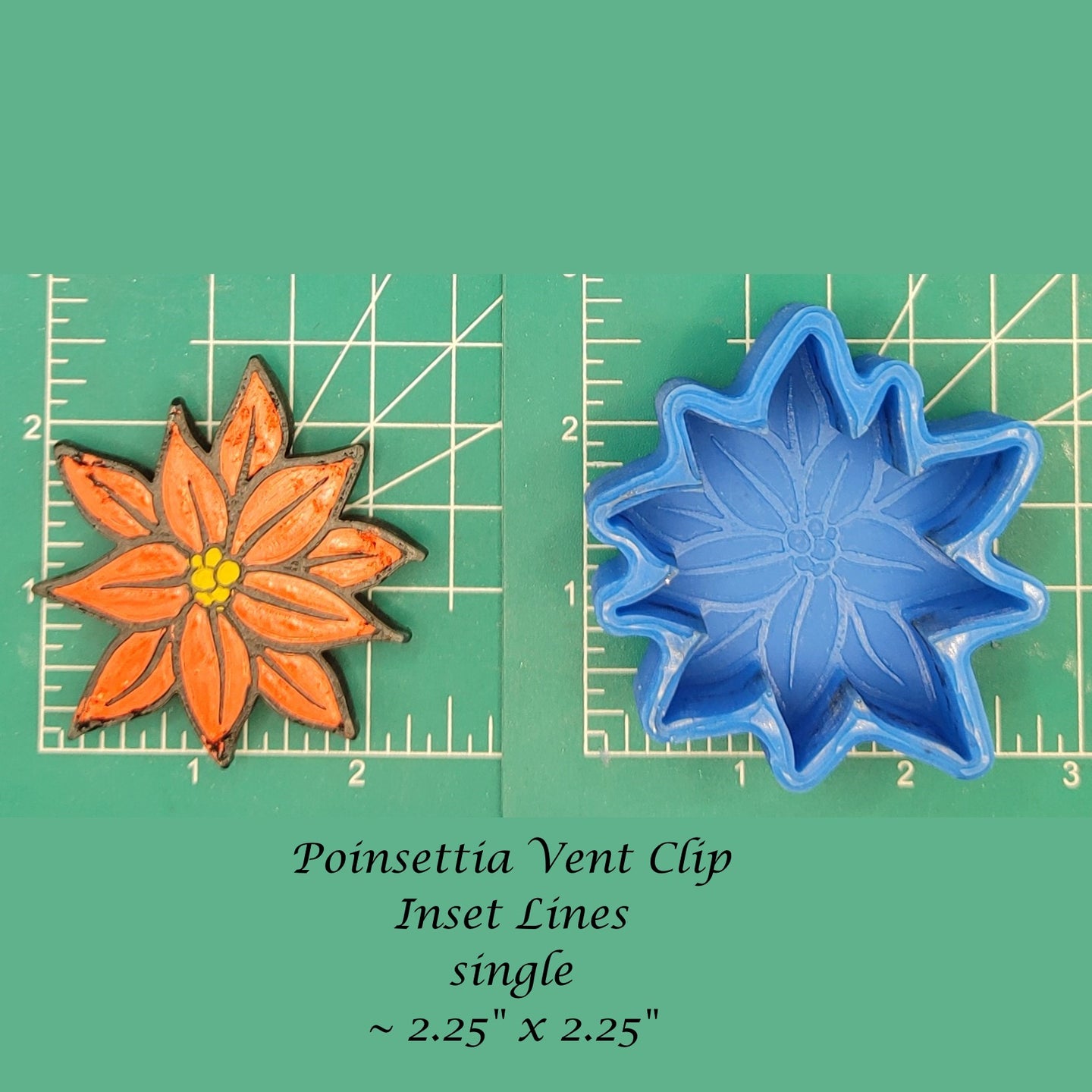 Poinsettia - Silicone freshie mold