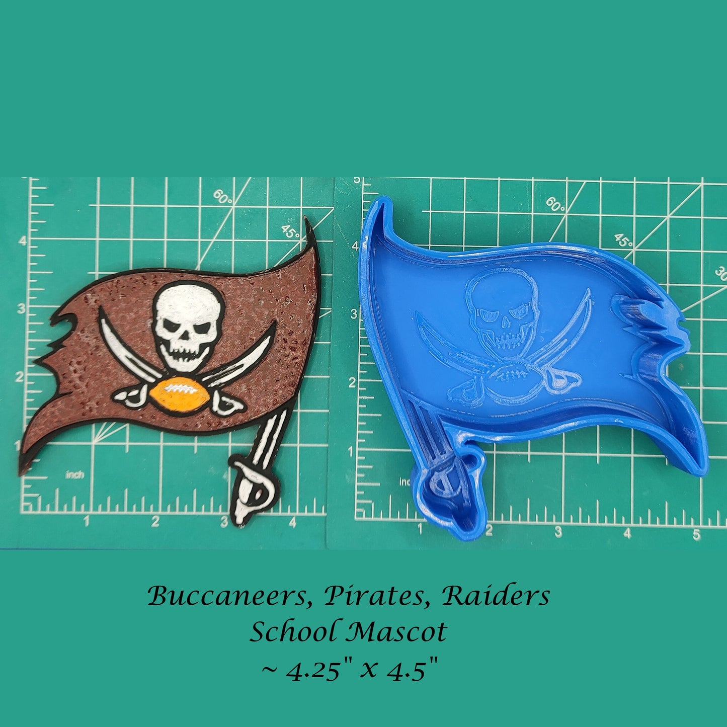 Buccaneers Pirates Raiders Marauders School Mascot - Silicone Freshie Mold