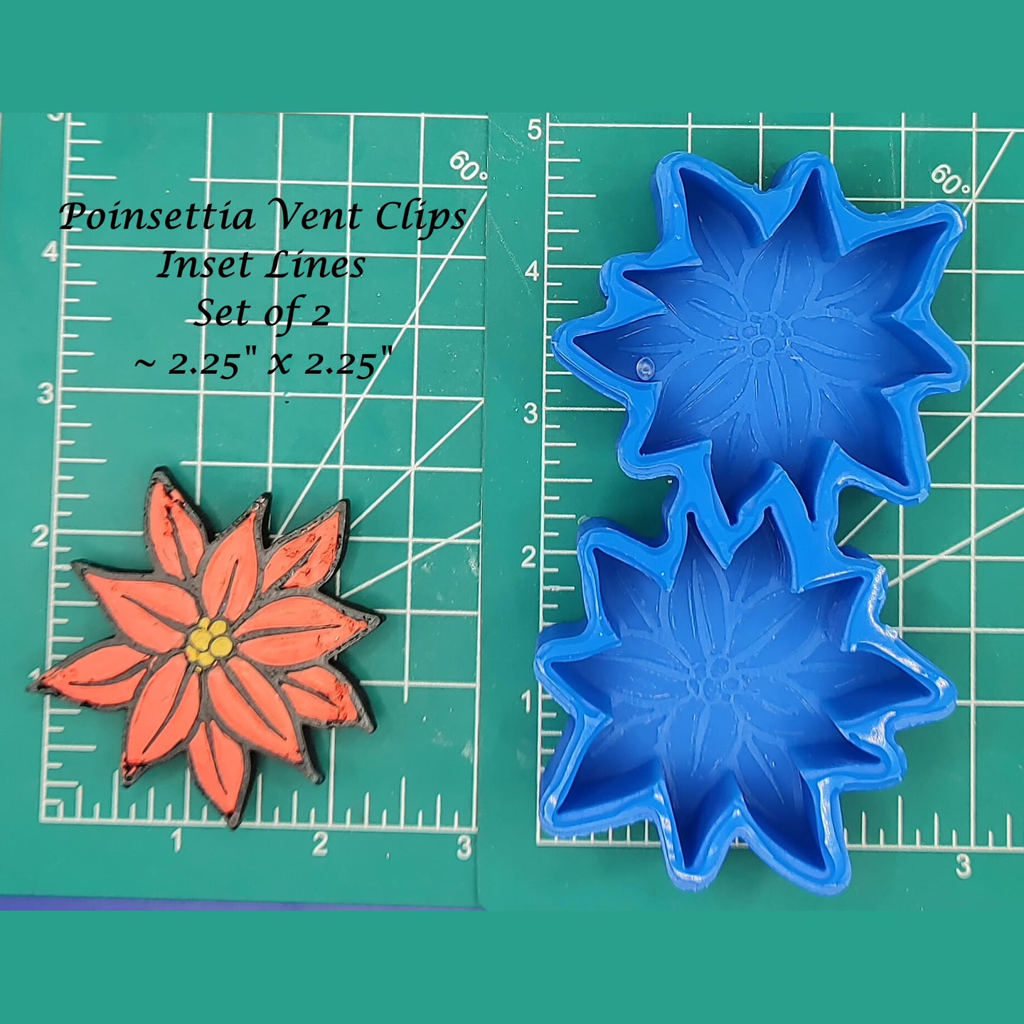 Poinsettia - Silicone freshie mold