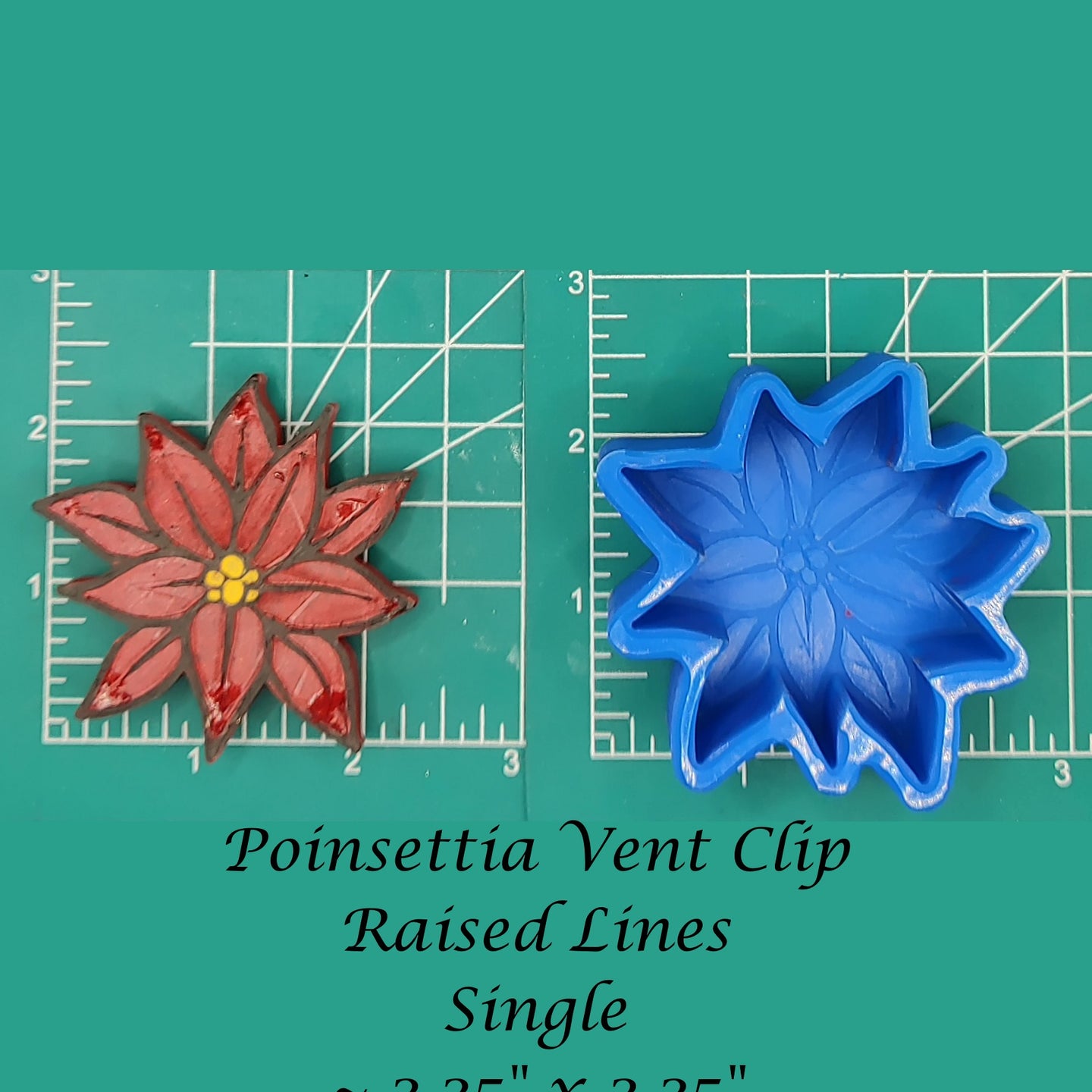 Poinsettia - Silicone freshie mold