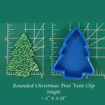 Vent Clip Christmas Tree (Rounded)- Silicone Freshie Mold
