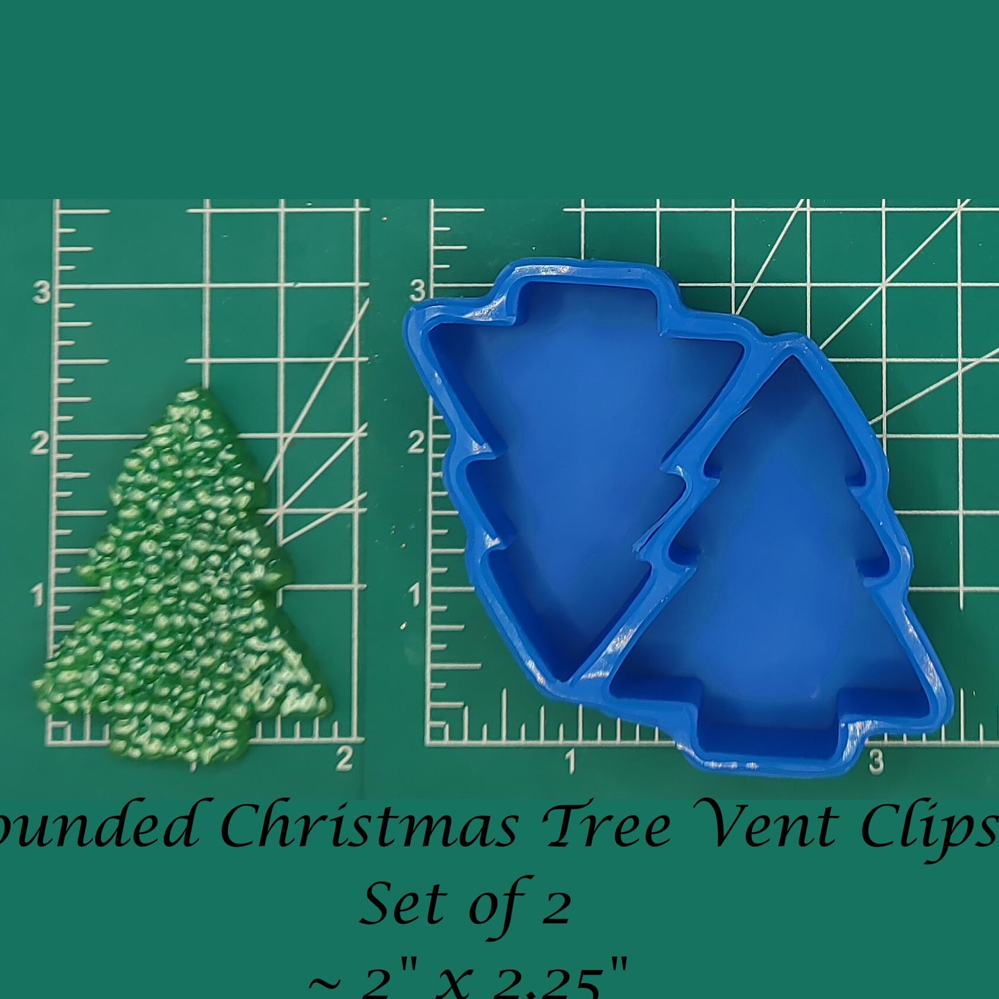 Vent Clip Christmas Tree (Rounded)- Silicone Freshie Mold