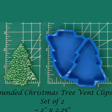Vent Clip Christmas Tree (Rounded)- Silicone Freshie Mold