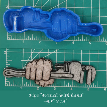 Pipe Wrench -Silicone Freshie Mold