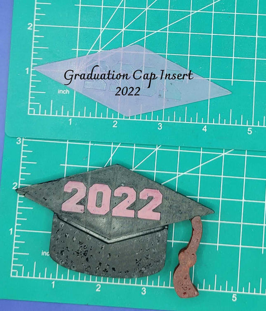 Graduation Cap and Inserts - Silicone Freshie Mold - Silicone Mold