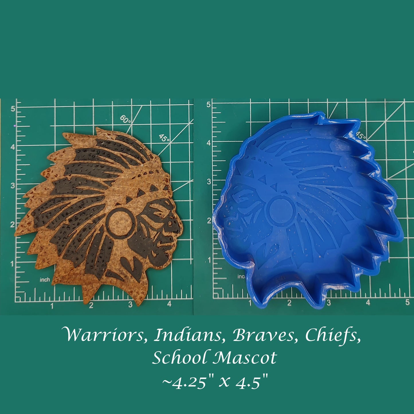 Warriors, Braves, Chiefs, School Mascot - Silicone Freshie Mold