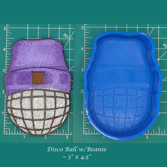 Disco Ball with beanie - Silicone freshie mold