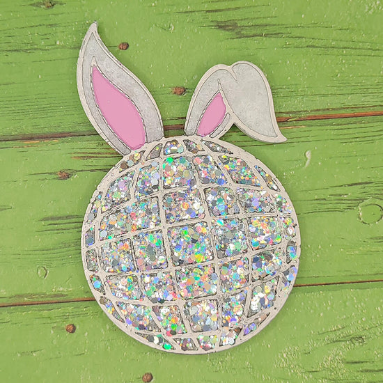 Disco Ball with bunny ears - Silicone freshie mold