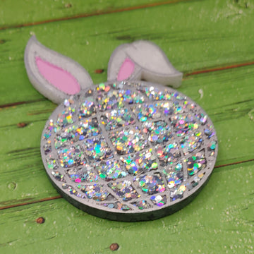 Disco Ball with bunny ears - Silicone freshie mold