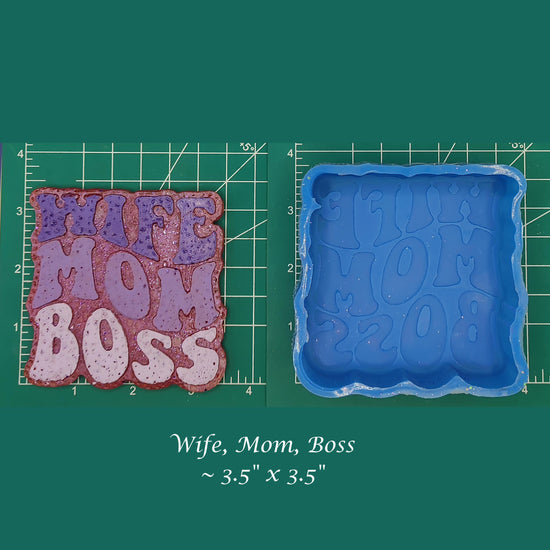 Wife, Mom, Boss - Silicone Freshie Mold