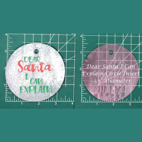 3.5" Circle Inserts - Christmas - Silicone Freshie Mold - Silicone Mold