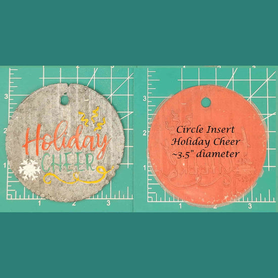 3.5" Circle Inserts - Christmas - Silicone Freshie Mold - Silicone Mold