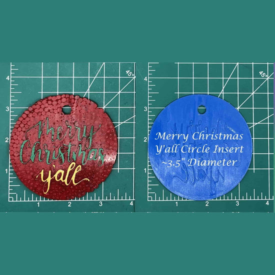 3.5" Circle Inserts - Christmas - Silicone Freshie Mold - Silicone Mold